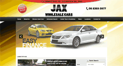 Desktop Screenshot of jaxwholesalecars.com.au